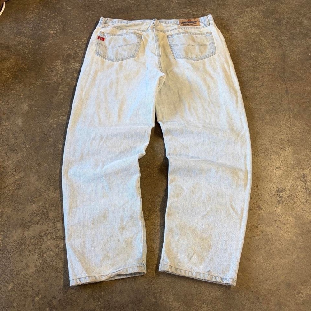 2000s baggy union bay light wash jeans